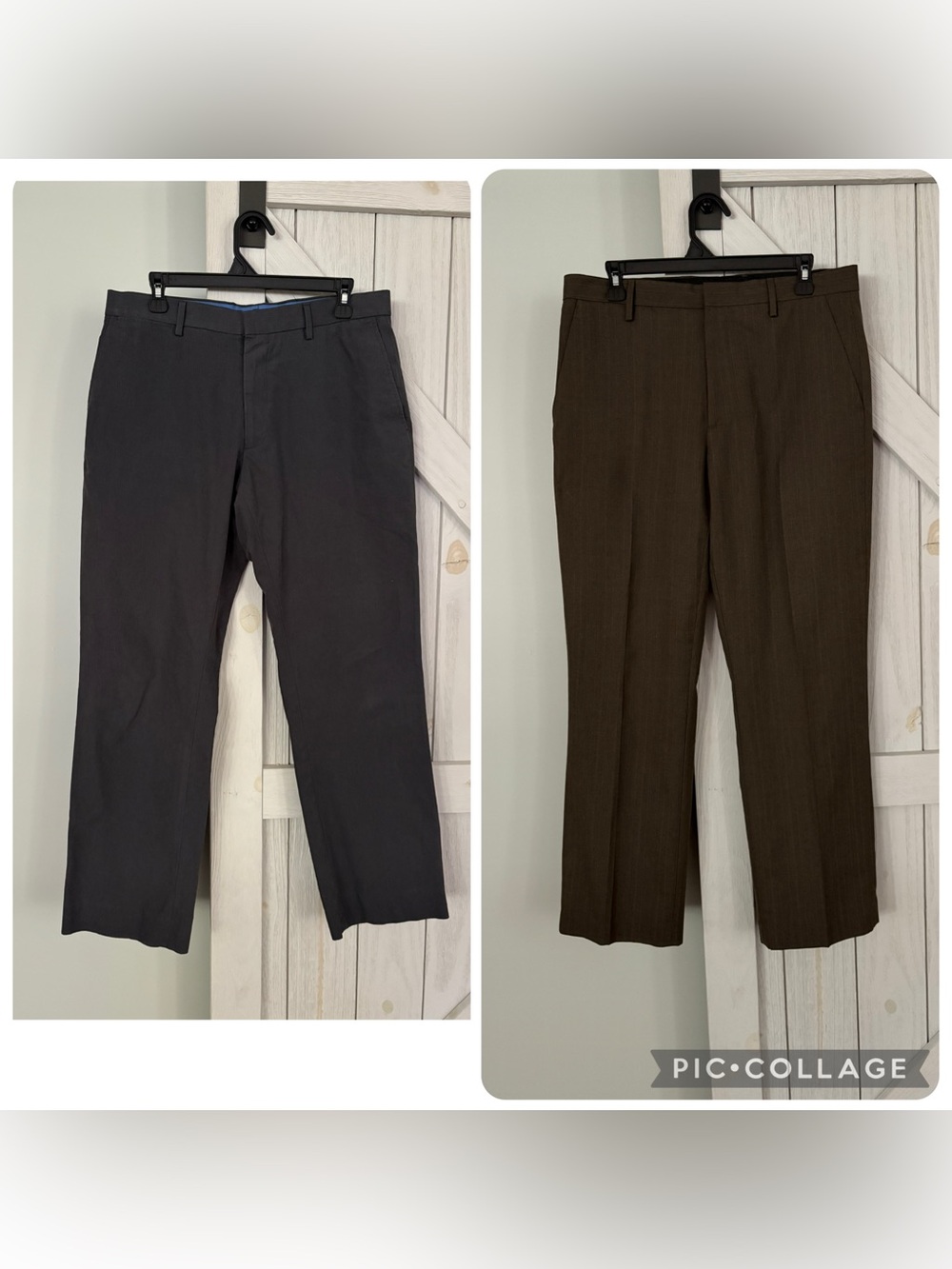 Banana Republic Men's Pants - Blue and Brown Classic Fit